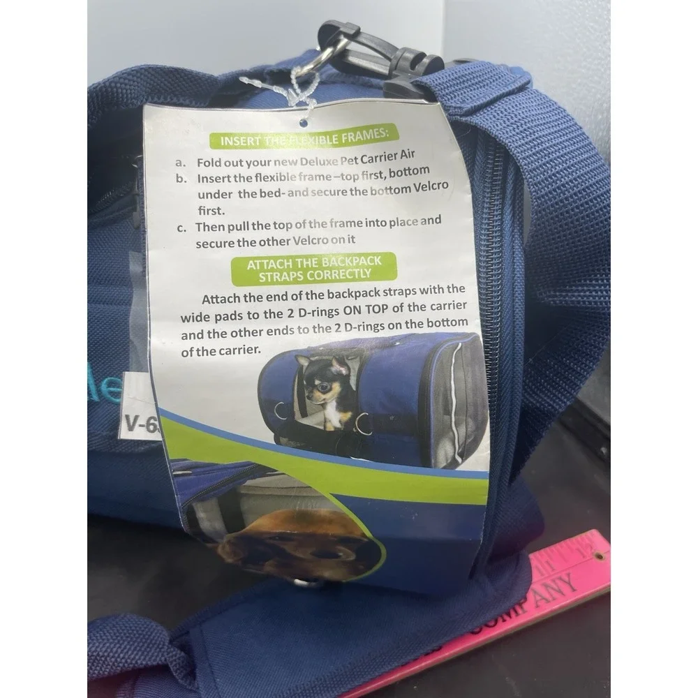 Natuvalle Deluxe Blue Pet Carrier Bag (with shoulder straps) New (v65)